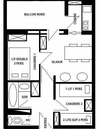 Les Avrieres Bas - 2 Pieces Pour 5 Personnes Mae-9544 * 라 플라뉴